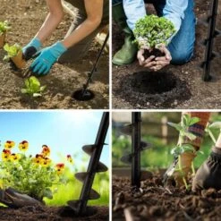 Tariere Perceuse En Acier 8x60cm Foret Spirale De Jardinage Outillage De Jardin Pour Creuser Des Trous Et Cultiver En Profondeur -Terre Tendre Soldes Boutique 55495881 4