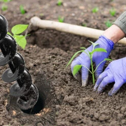 Tariere Perceuse En Acier 8x60cm Foret Spirale De Jardinage Outillage De Jardin Pour Creuser Des Trous Et Cultiver En Profondeur -Terre Tendre Soldes Boutique 55495881 5