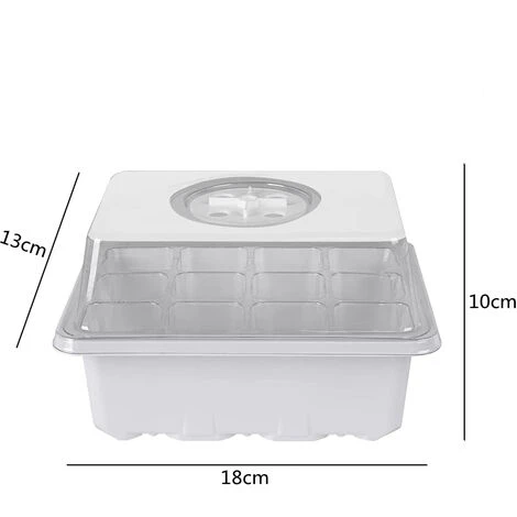 6 Pack Bac à Semis Mini Serre Potager Petite Serre Pour Semis De 12 Cellules Avec Outils De Plantation Et Étiquettes De Plantes Blanc 3 6 Pack Bac à Semis Mini Serre Potager Petite Serre Pour Semis De 12 Cellules Avec Outils De Plantation Et Étiquettes De Plantes Blanc – Image 3