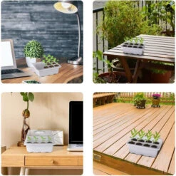 6 Pack Bac à Semis Mini Serre Potager Petite Serre Pour Semis De 12 Cellules Avec Outils De Plantation Et Étiquettes De Plantes Blanc 9 6 Pack Bac à Semis Mini Serre Potager Petite Serre Pour Semis De 12 Cellules Avec Outils De Plantation Et Étiquettes De Plantes Blanc -Terre Tendre Soldes Boutique 55495989 5