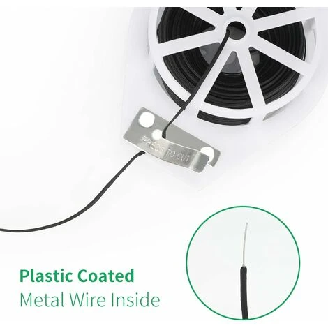 100m Fil De Fer Jardin Cravate,de Jardin Douce, Fil Jardinage Cravate Végétale Torsadée, Fil Plastifié Avec Couteaux, 100 Mètres 1 Rouleau Le Noir(avec Ciseaux) 2 100m Fil De Fer Jardin Cravate,de Jardin Douce, Fil Jardinage Cravate Végétale Torsadée, Fil Plastifié Avec Couteaux, 100 Mètres 1 Rouleau Le Noir(avec Ciseaux) – Image 2