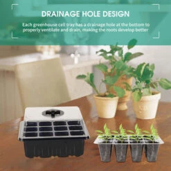 Lot De 5 Plateaux De Démarrage Pour Graines De Plantes Avec Lumières De Croissance Pour Planter Des Graines 60 Cellules De Semis Kit De Démarrage De Plantes Biologiques Avec 5 étiquettes Et 2 Outils De Transplantation (vert) 9 Lot De 5 Plateaux De Démarrage Pour Graines De Plantes Avec Lumières De Croissance Pour Planter Des Graines 60 Cellules De Semis Kit De Démarrage De Plantes Biologiques Avec 5 étiquettes Et 2 Outils De Transplantation (vert) -Terre Tendre Soldes Boutique 58208200 5