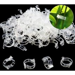 200PCS Greffoir Et Pince à Greffer Cordeau De Jardin Clips De Support De Plantes, Clips De Support, Clips De Treillis De Tomate, Pince Verticale En Plastique Blanc Pour Orchidée
