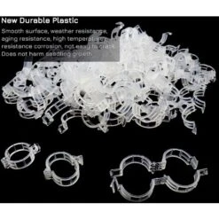 200PCS Greffoir Et Pince à Greffer Cordeau De Jardin Clips De Support De Plantes, Clips De Support, Clips De Treillis De Tomate, Pince Verticale En Plastique Blanc Pour Orchidée -Terre Tendre Soldes Boutique 60740298 4