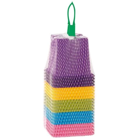 20 Pots En Plastique 8 Cm Carrés, 5 Couleurs Différentes 1 20 Pots En Plastique 8 Cm Carrés, 5 Couleurs Différentes