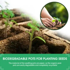 Kit De Plateaux De Démarrage De Semences 24PCS 12 Pots Biodégradables Pour La Plantation De Graines Kit De Démarrage De Plantes Biologiques Avec étiquettes De Plantes Outils De Repiquage -Terre Tendre Soldes Boutique 64703737 4