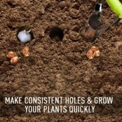 Jardinière à Bulbes, Accessoire De Jardin Idéal Pour Planter Des Bulbes à Fleurs, Avec Dégagement Automatique Et échelle De Profondeur, Assistant De Plantation En Métal Zingué -Terre Tendre Soldes Boutique 64902767 5