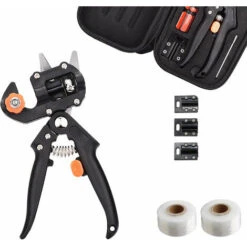 Ciseaux De Greffage, Professionnels Pince Manuelle Sécateurs Outils De Jardinage, Parfaits Pour L’élagage Et Le Greffage D’Arbres Fruitiers Et Plantes, Avec Couteau à Greffer Et Accessoires-BDD