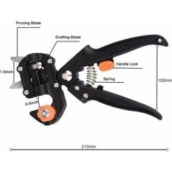 Ciseaux De Greffage, Professionnels Pince Manuelle Sécateurs Outils De Jardinage, Parfaits Pour L’élagage Et Le Greffage D’Arbres Fruitiers Et Plantes, Avec Couteau à Greffer Et Accessoires-BDD -Terre Tendre Soldes Boutique 65377499 4