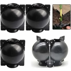 Boîte De Greffage De Plantes, Dispositif D'enracinement De Plantes 4 Pièces, Boîte à Haute Pression Pour Plantes, Boule De Coupe De Propagation Pour Greffe De Reproduction De Croissance De Jardin