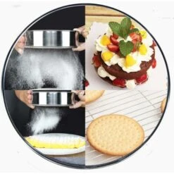 Tamis à Farine Rond Professionnel En Acier Inoxydable Avec 60 Mailles (7,9 Pouces) -Terre Tendre Soldes Boutique 65623715 5