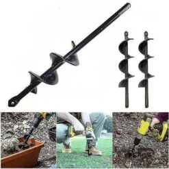 4 Tailles De Tarière De Jardin Outil De Foret En Spirale Perceuse Au Sol Perceuse à Terrea