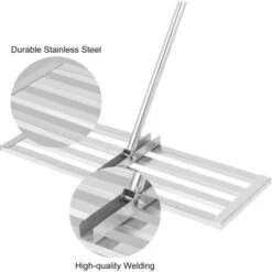 VEVOR Rateau Nivellement Pelouse Inox Outil Jardin Terrain Golf 76,2x25,4 Cm -Terre Tendre Soldes Boutique 69342717 3