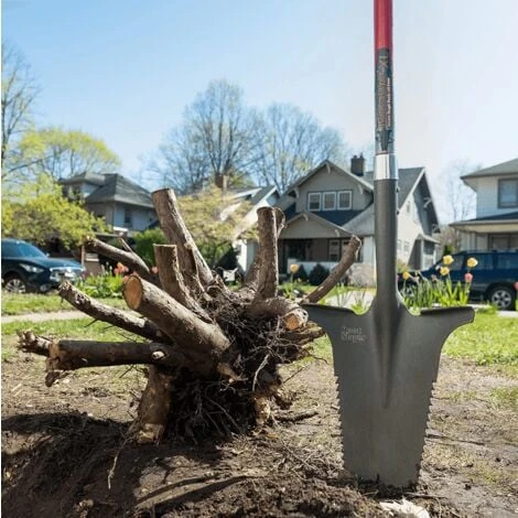 Pelle à Manche Allongé XL - Lame En V - ROOTSLAYER - VENTEO - Dents Ultra Aiguisées En Acier De Carbone - Manche Allongé 4 Pelle à Manche Allongé XL - Lame En V - ROOTSLAYER - VENTEO - Dents Ultra Aiguisées En Acier De Carbone - Manche Allongé – Image 4