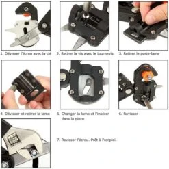 Ciseaux De Greffage Professionnels, Pince à Greffer 3 Lames Interchangeables (V, Ω, U) En Acier, Ciseaux Greffage, Avec 5 Film Ruban, Idéale Pour Les Arbres Fruitiers Et Pieds De Vigne -Terre Tendre Soldes Boutique 70394003 5