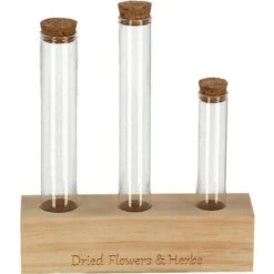 Lot De 3 Tubes à Essai En Verre 18cm. Transparant. Marque : Esschert Design. Réf. : FH021