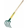 LEBORGNE - Croc De Jardin 4 Dents Triangulaires 0,97kg Manche Bois Percé Certifié PEFC 100% 130cm - 407081