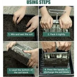 Presse Motte Pour Semis, Outil De Blocage De Sol, Pour Serre De Jardin Bloqueur De Sol Pour Plantules, Boutures, Serres, Semoir À Graines LOY 9 Presse Motte Pour Semis, Outil De Blocage De Sol, Pour Serre De Jardin Bloqueur De Sol Pour Plantules, Boutures, Serres, Semoir À Graines LOY -Terre Tendre Soldes Boutique 74828116 5