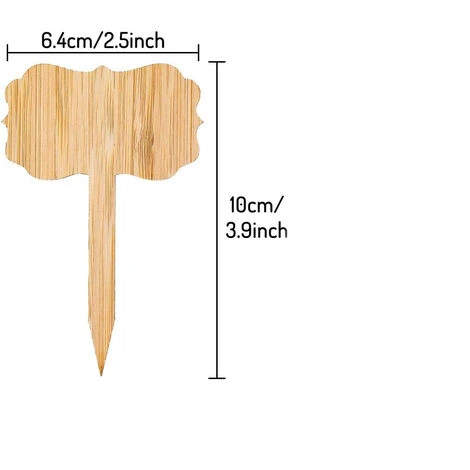60pcs étiquettes De Plantes En Bambou étiquettes De Plantes En Bois De Type T écologiques (6,5 X 10 Cm) 2 60pcs étiquettes De Plantes En Bambou étiquettes De Plantes En Bois De Type T écologiques (6,5 X 10 Cm) – Image 2
