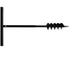 Tarière De Sol Avec Mèche De Tarière Spirales 100 Mm Acier Noir -Terre Tendre Soldes Boutique 75086159 3