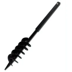 Tarière De Sol Avec Mèche De Tarière Spirales 100 Mm Acier Noir -Terre Tendre Soldes Boutique 75086159 4