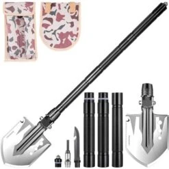 Pelle De Camping 76cm Multifonction Pelle Pliante Adaptée Au à La Survie à La Randonnée Et Au Jardinage