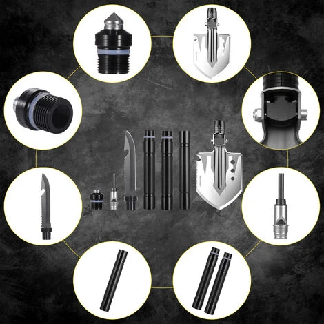 Pelle De Camping 76cm Multifonction Pelle Pliante Adaptée Au à La Survie à La Randonnée Et Au Jardinage 2 Pelle De Camping 76cm Multifonction Pelle Pliante Adaptée Au à La Survie à La Randonnée Et Au Jardinage – Image 2