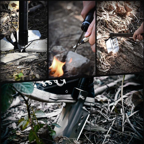 Pelle De Camping 76cm Multifonction Pelle Pliante Adaptée Au à La Survie à La Randonnée Et Au Jardinage 4 Pelle De Camping 76cm Multifonction Pelle Pliante Adaptée Au à La Survie à La Randonnée Et Au Jardinage – Image 4