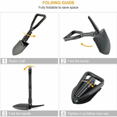 Pelle Pliante Pelle Pliante Multifonctionnelle Pelle à Main En Acier Inoxydable Houe Pelle Portable & Pelle Pelle à Neige En Acier Au Carbone Pour Jardin Camping En Plein Air Survie Trekking 5 Pelle Pliante Pelle Pliante Multifonctionnelle Pelle à Main En Acier Inoxydable Houe Pelle Portable & Pelle Pelle à Neige En Acier Au Carbone Pour Jardin Camping En Plein Air Survie Trekking – Image 5