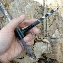 Multifonctionnel Scotch Eye Bois Auger Foret (6mm/20mm/25mm/30mm) Pour Bushcraft Camping, Tarière à Main, Survie En Plein Air Outil - 25mm -Terre Tendre Soldes Boutique 76981426 5
