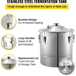 Vevor Distillateur Alambic Chaudiere A Spiritueux Thermometre En Acier Inox 30 L -Terre Tendre Soldes Boutique 77213333 4