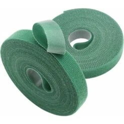 Lot De 2 Rouleaux De Ruban Velcro Réutilisable En Nylon Pour Plantes De Jardin, Tomates, Fleurs Ou Légumes Dans Des Lits Surélevés - Vert