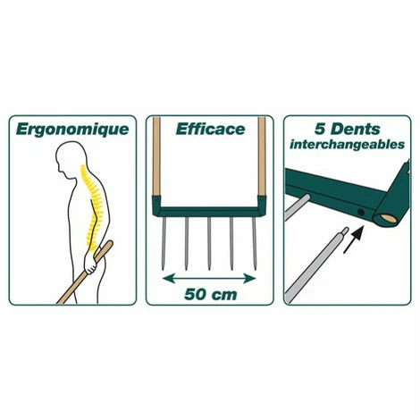 LEBORGNE - Biogrif NaturOvert 5 Dents Interchangeable Assemblée - 320300 2 LEBORGNE - Biogrif NaturOvert 5 Dents Interchangeable Assemblée - 320300 – Image 2