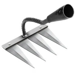 Houe En Acier à Haute Teneur En Carbone Râteau De Désherbage Outil De Ferme Désherber Le Sol Tourner Desserrer Artefact Outil De Râteau à Ongles Artefact Herse Outils Agricoles (4T)