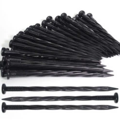 Piquets D&39ancrage Pour Plantes, 30 Pièces, Support Pour Sable, Patio, Piquets De Mauvaises Herbes, 8 En Non-creuser, Clture Sécurisée Pour Pelouse,black,30pcs Anchor Stakes