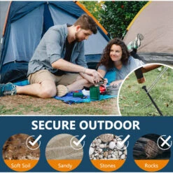 Piquets D&39ancrage Pour Plantes, 30 Pièces, Support Pour Sable, Patio, Piquets De Mauvaises Herbes, 8 En Non-creuser, Clture Sécurisée Pour Pelouse,black,30pcs Anchor Stakes -Terre Tendre Soldes Boutique 78767268 5