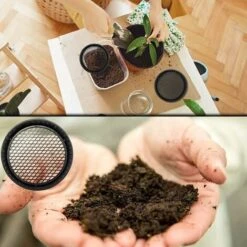 Lot De 3 Tamis D'extérieur En Maille Dorée Pour Le Jardin, Tamis à Sable Pour L'extérieur -Terre Tendre Soldes Boutique 78769464 4