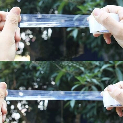 2 Pièces Ruban De Greffe, 100m X 3cm Auto-Adhésif Pepiniere Greffage Ruban Biodegradable Etirable Ruban De Film Pour Réparation De Plante, Greffage Arbres Fruit Fleur Légume, Clair 4 2 Pièces Ruban De Greffe, 100m X 3cm Auto-Adhésif Pepiniere Greffage Ruban Biodegradable Etirable Ruban De Film Pour Réparation De Plante, Greffage Arbres Fruit Fleur Légume, Clair – Image 4