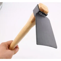 Houe Plate Avec Herminette Forgée Résistante Et Manche Ergonomique En Fibre De Verre Antidérapant 35cm, Houe Simple Tête Pour Le Jardinage, La Chasse, L'aménagement Extérieur -Terre Tendre Soldes Boutique 78947301 3