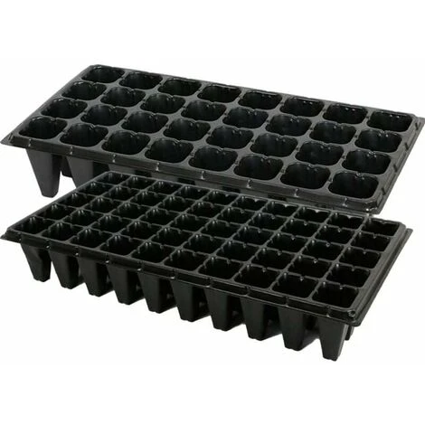 5Pcs Plateaux De Culture De Plantes 50 Plateaux De Démarrage De Semis De Cellules Pour La Germination Des Graines Et Le Plateau De Propagation En Plastique Des Semis Noir 3 5Pcs Plateaux De Culture De Plantes 50 Plateaux De Démarrage De Semis De Cellules Pour La Germination Des Graines Et Le Plateau De Propagation En Plastique Des Semis Noir – Image 3