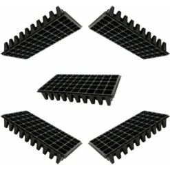 5Pcs Plateaux De Culture De Plantes 50 Plateaux De Démarrage De Semis De Cellules Pour La Germination Des Graines Et Le Plateau De Propagation En Plastique Des Semis Noir 8 5Pcs Plateaux De Culture De Plantes 50 Plateaux De Démarrage De Semis De Cellules Pour La Germination Des Graines Et Le Plateau De Propagation En Plastique Des Semis Noir -Terre Tendre Soldes Boutique 78950358 4