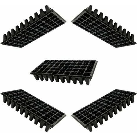 5Pcs Plateaux De Culture De Plantes 50 Plateaux De Démarrage De Semis De Cellules Pour La Germination Des Graines Et Le Plateau De Propagation En Plastique Des Semis Noir 4 5Pcs Plateaux De Culture De Plantes 50 Plateaux De Démarrage De Semis De Cellules Pour La Germination Des Graines Et Le Plateau De Propagation En Plastique Des Semis Noir – Image 4