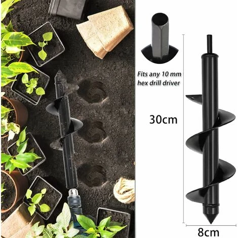 Tariere Jardin Perceuse Amélioré 8x30cm Et 8x42cm Perceuse Jardinage Foret Spirale Pour Perceuse Tariere Perceuse Tarriere Jardin Perceuse Pour Jardin 2 Tariere Jardin Perceuse Amélioré 8x30cm Et 8x42cm Perceuse Jardinage Foret Spirale Pour Perceuse Tariere Perceuse Tarriere Jardin Perceuse Pour Jardin – Image 2