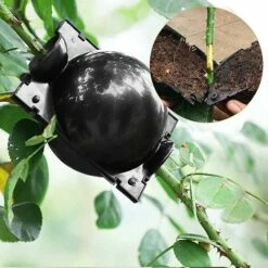 15 Pièces Boule De Propagation De Boîte D'Enracinement Des Plantes, Boîte De Greffe Boîte De Balle De Propagation à Haute Pression Dispositif D'Enracinement Des Plantes (l+m+s, Noir) -Terre Tendre Soldes Boutique 80299749 3
