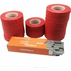 21 Pack Pince à Lier Branche Machine À Taper Nouer Branches, 20 PCS Rubans De Pépinière, 1 Boîte Agrafes Pour Raisins, Tomates Vignes -Terre Tendre Soldes Boutique 80385452 3