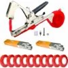 14 Pack Pince à Lier Pince À Lier Jardin De Jardinage Attacher Branche Machine À Taper Nouer Branches, Rubans De Pépinière, Lame De Coupe Ruban, Agrafes Pour Raisins, Tomates Vignes