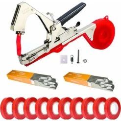 14 Pack Pince à Lier Pince À Lier Jardin De Jardinage Attacher Branche Machine À Taper Nouer Branches, Rubans De Pépinière, Lame De Coupe Ruban, Agrafes Pour Raisins, Tomates Vignes