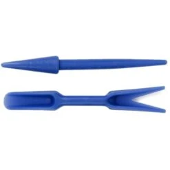 Lot De 2 Outils De Jardinage Portables En Plastique – Plus Large Et Plantoir Bleu 14.5cm