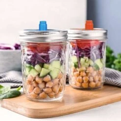 5Pcs Pot Mason Couvercle, Silicone Couvercles Fermentation SAS Sans Eau Couvercle Germination 7 5Pcs Pot Mason Couvercle, Silicone Couvercles Fermentation SAS Sans Eau Couvercle Germination -Terre Tendre Soldes Boutique 80605275 3