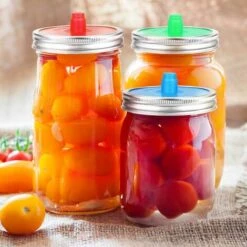 5Pcs Pot Mason Couvercle, Silicone Couvercles Fermentation SAS Sans Eau Couvercle Germination 8 5Pcs Pot Mason Couvercle, Silicone Couvercles Fermentation SAS Sans Eau Couvercle Germination -Terre Tendre Soldes Boutique 80605275 4